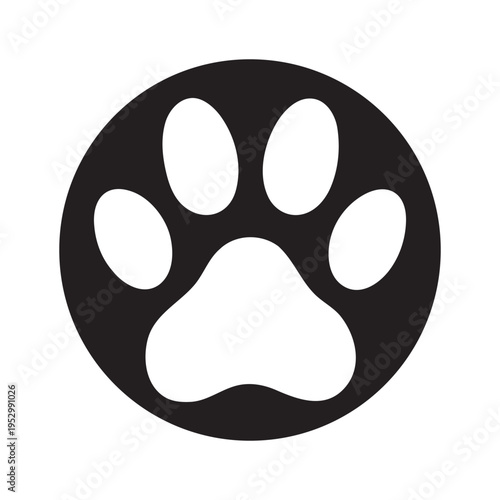 Clean Canine Footprint Mark Logo