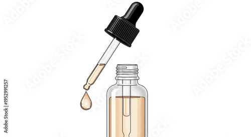Dropper Dispensing Liquid into Bottle - Skincare, Serum, Essential Oil, Cosmetics