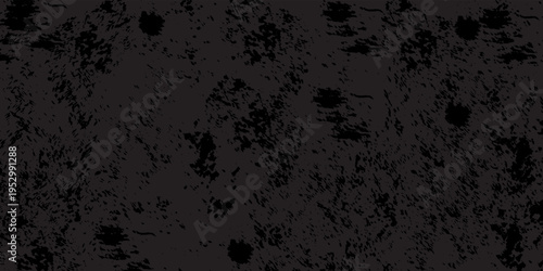 Abstract Dark Grunge Texture Background with Black Paint Splatter and Distressed Charcoal Effect