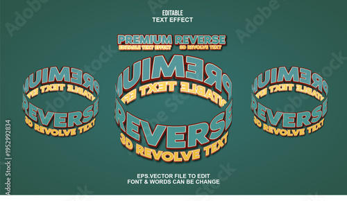 Premium 3D revolve editable text effect