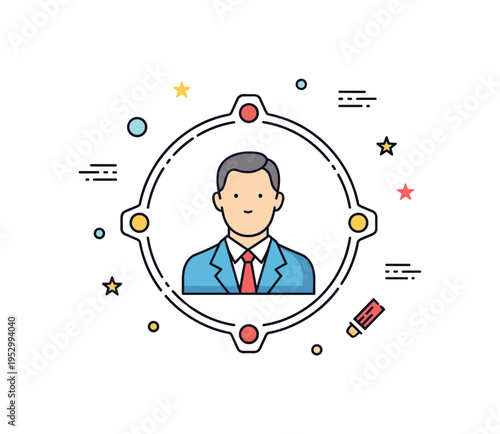 Classic statesman portrait badge centered on a formal bust silhouette framed by simple decorative lines, expressing authority and diplomatic legacy. The scene