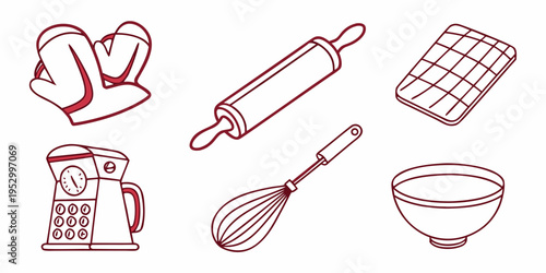 Baking tools and equipment oven mitts rolling pin