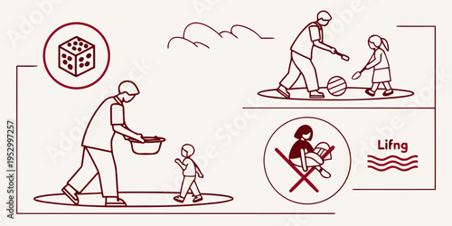 Family and childcare parenting children adults