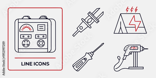 Line for tools and electronics line tools multimeter screwdrivers drill