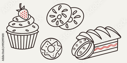 Desserts and baked goods cupcake cake cookies