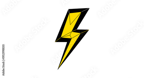 Striking graphic design featuring a vibrant yellow and black geometric stylized lightning bolt icon Free Download Striking graphic design featuring a vibrant yellow and black geometric stylized lightning bolt icon - GFXLoad