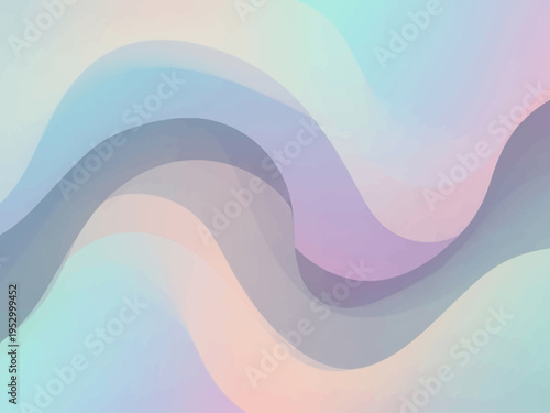 Abstract Wavy Lines in Pastel Colors.