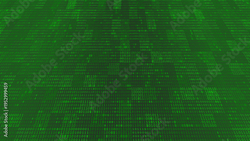 The Digital Synapse - Artistic Binary Wave and Neural Data Distribution Pattern