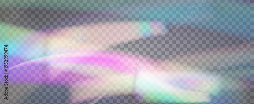 Iridescent Prism Background. Rainbow Light Leak Effect.  Abstract Blur Texture With A Refraction Filter And Subtle Color Aura. Iridescent Crystal Prism Background With Light.