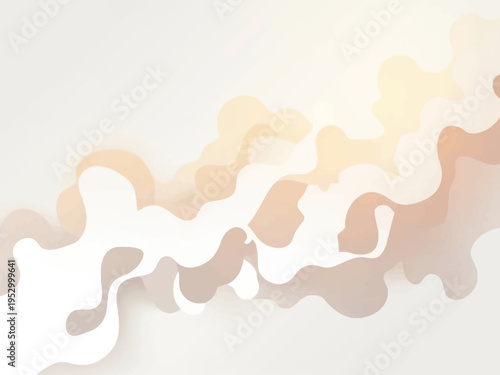 Abstract Soft Blurred Shapes in White Beige.