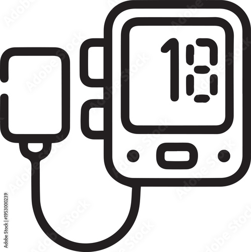 professional Minimalist blood pressure monitor icon