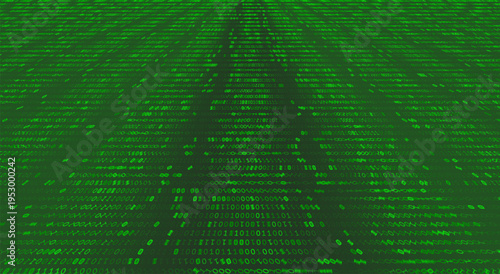 Isometric Data Strata - Receding Binary Perspective with Industrial Grid Alignment