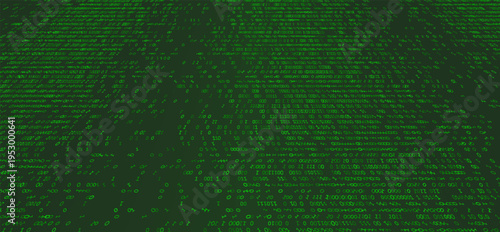 Digital Entropy - A Fragmented Horizontal Array of Binary Logic and Scattered Data Packets. Perspective.