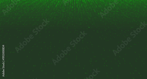 The Descending Matrix - Vertical Binary Stream with Minimalist Negative Space. Perspective.