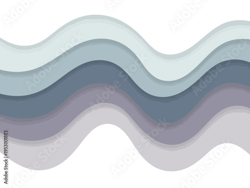 Wavy Layers of Blue and White.