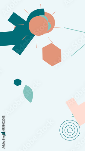 Abstract Geometric Pattern with Earthy Tones