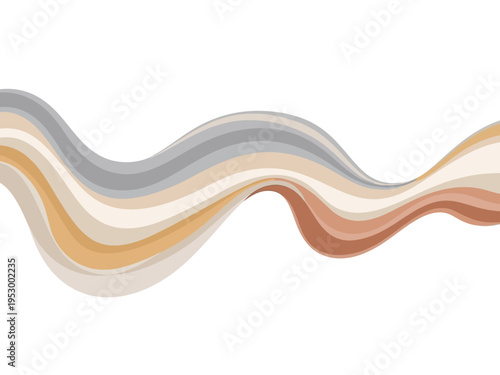 Wavy Striped Pattern in Shades of Gray Orange.