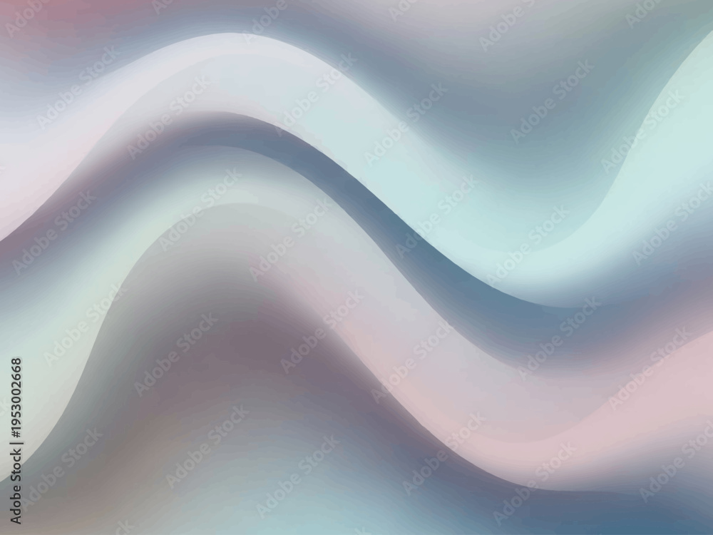 Obraz premium Soft Wavy Lines in Pastel Colors.