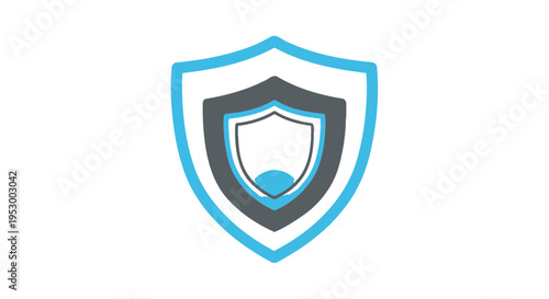 Layered modern shield icon design representing digital security, protection, and comprehensive antivirus software solutions