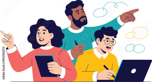 Diverse small group actively directs attention toward future targets while.