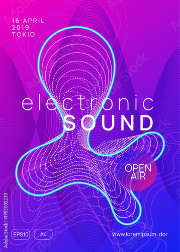 Discotheque Magazine. Sound Trance Graphic. Music Flyer. Pink Dance Poster. Psychedelic Beat Invitation. Festival Invite. Blue Night Club Design. Green Discotheque Magazine