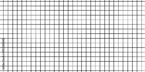 Seamless hand drawn square grid pattern. Repeated doodled checkered background. Sketched thin checker paper texture. Pencil drawn journal sheet notebook template. Lined planer page wallpaper. Vector