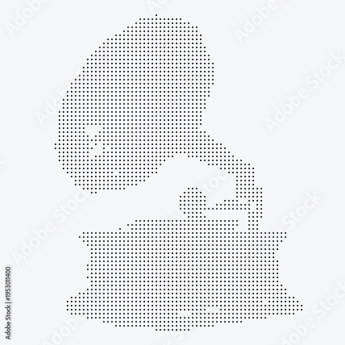 Gramophone Halftone Dither Pixelated Bitmap Dotted Retro Music Audio Vintage Sound Record Player Icon