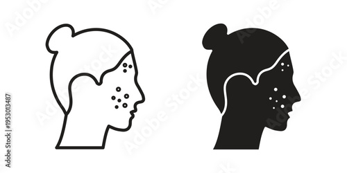 Acne icon set concept vector graphics for web UI