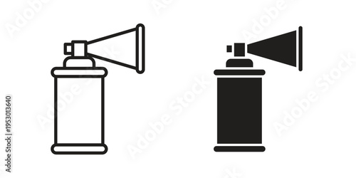 Air horn icon set concept vector graphics for web UI