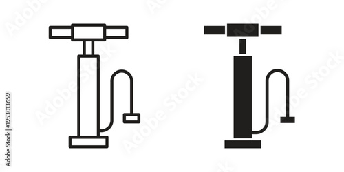 Air pump icon set concept vector graphics for web UI