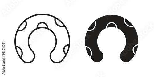 Baby orthopedic pillow icon set concept vector graphics for web UI