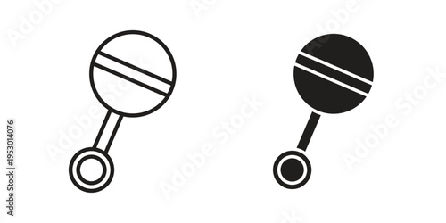 baby rattle icon set concept vector graphics for web UI