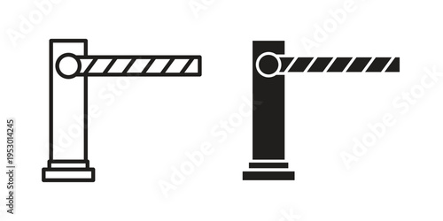 Barrier icon set concept vector graphics for web UI