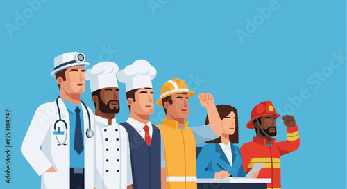 Doctors, Chefs, Businessmen, Construction Workers, Businesswomen, Firefighters
