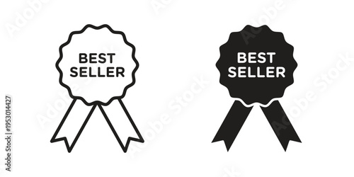 Best seller icon set concept vector graphics for web UI
