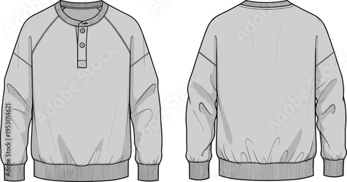 Technical Flat Sketch of Men’s Leggings with Elastic Waistband and Ankle Cuffs Front and Back View CAD Drawing Flat Vector Illustration