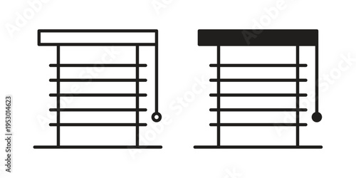 Blinds icon set concept vector graphics for web UI