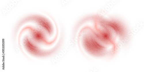 Red orange pink coral peach white abstract background. Noise grain mesh spray. Color gradient. Spot blot oval circle. Fluid water explosion splash. Design.