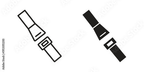 Car seat belt icon set concept vector graphics for web UI