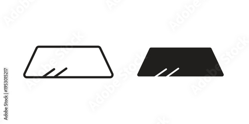 car windscreen icon set concept vector graphics for web UI