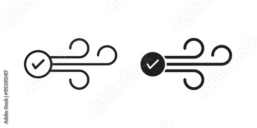 Clean Air icon set concept vector graphics for web UI