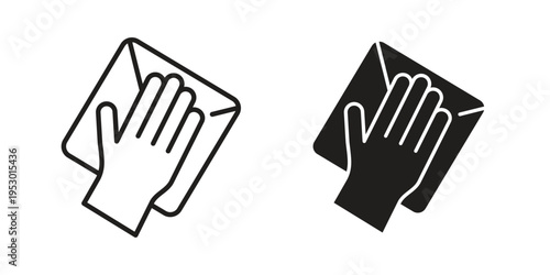 Clean icon set concept vector graphics for web UI