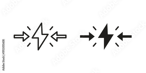 Conflict icon set concept vector graphics for web UI