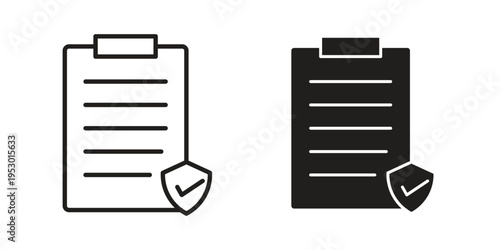 Contract coverage icon set concept vector graphics for web UI