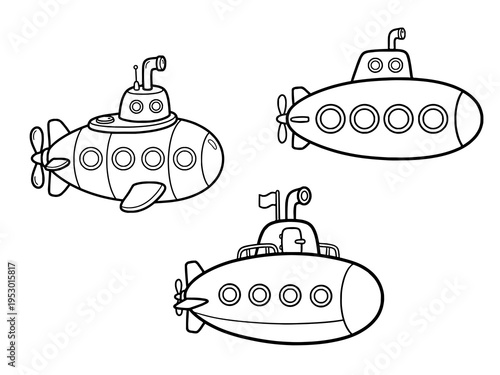Submarine Coloring Page