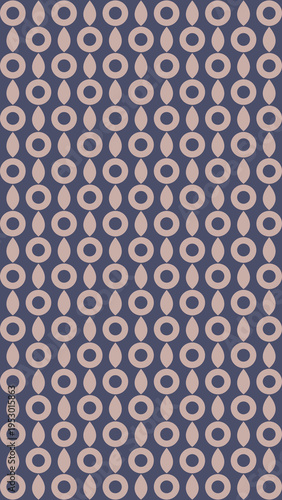 Seamless Geometric Pattern with Circles and Ovals