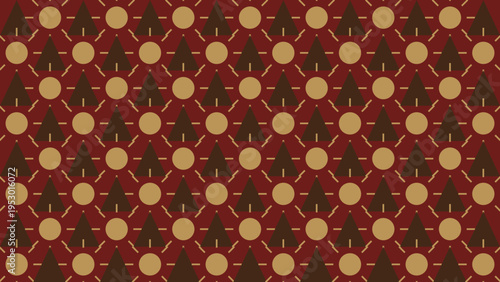 Abstract Geometric Floral Pattern Background