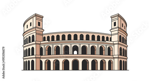Ancient Roman Colosseum Architecture Building.