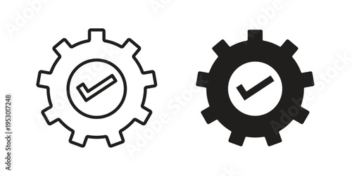 Execution icon set concept vector graphics for web UI