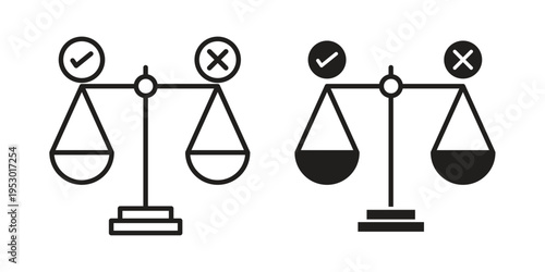 Ethics icon set concept vector graphics for web UI